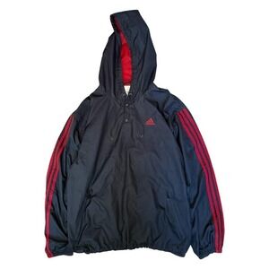 vintage 90's navy and red Adidas windbreaker jacket